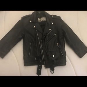 Vintage cropped leather jacket small